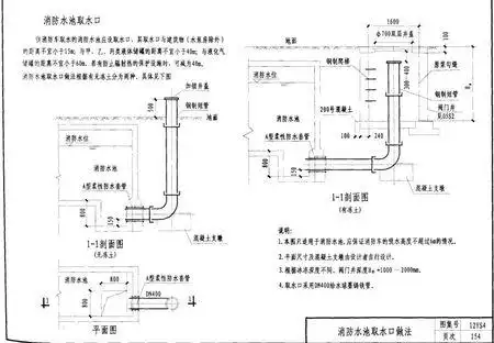 消防水池取水口124图集154页做法