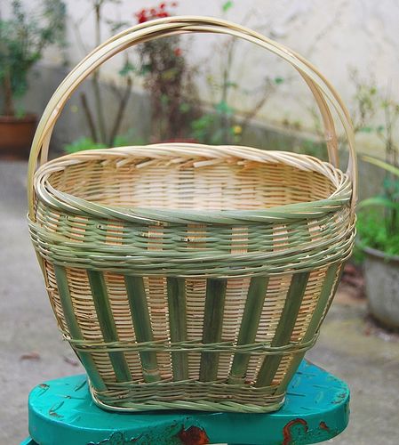 农家人手工编织手提菜篮竹篮子装鸡蛋水果篮收纳篮竹编篮竹器大号夹篮