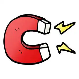 矢量梯度插图卡通磁铁插画