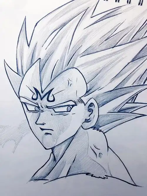 画画原来如此简单#手绘动漫人物贝吉塔绘画教程.