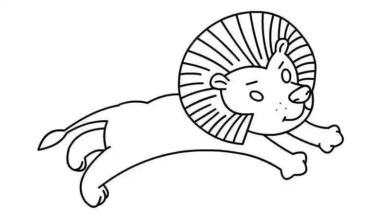 小狮子简笔画 小狮子的画法 - 童乐福儿童网