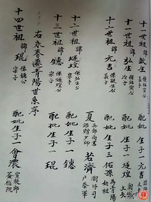 四川宗亲发来一份庄氏家谱,希望大家能够转发帮其寻找上砂的根脉与