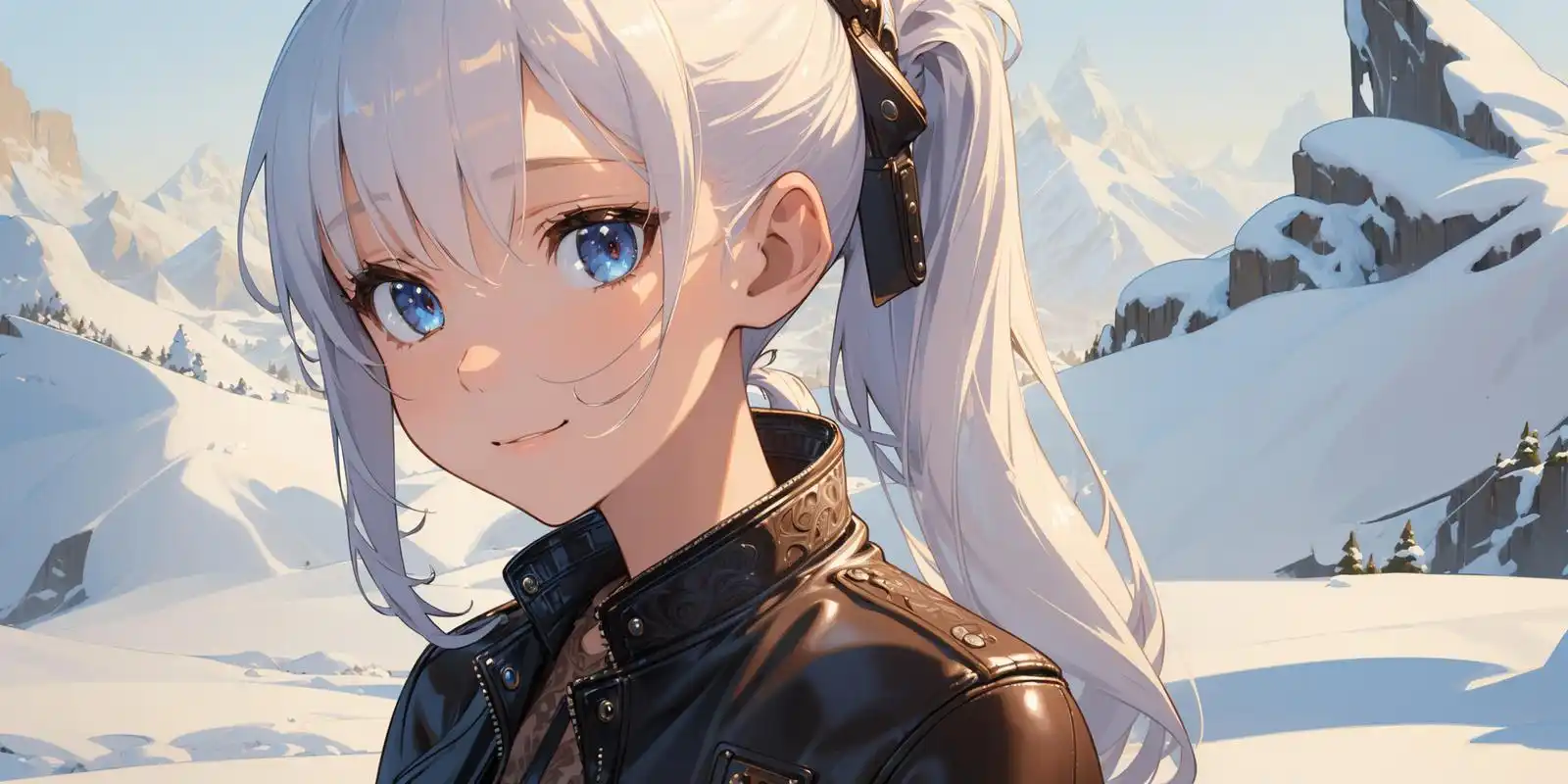 横屏壁纸,白雪皑皑的二次元老婆!