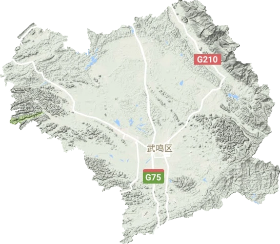 武鸣区高清地形地图