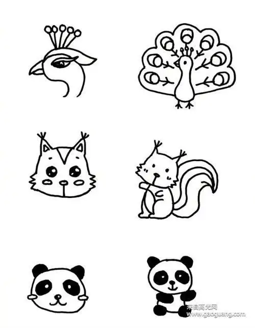 小动物手绘简笔画简笔画动物图片大全