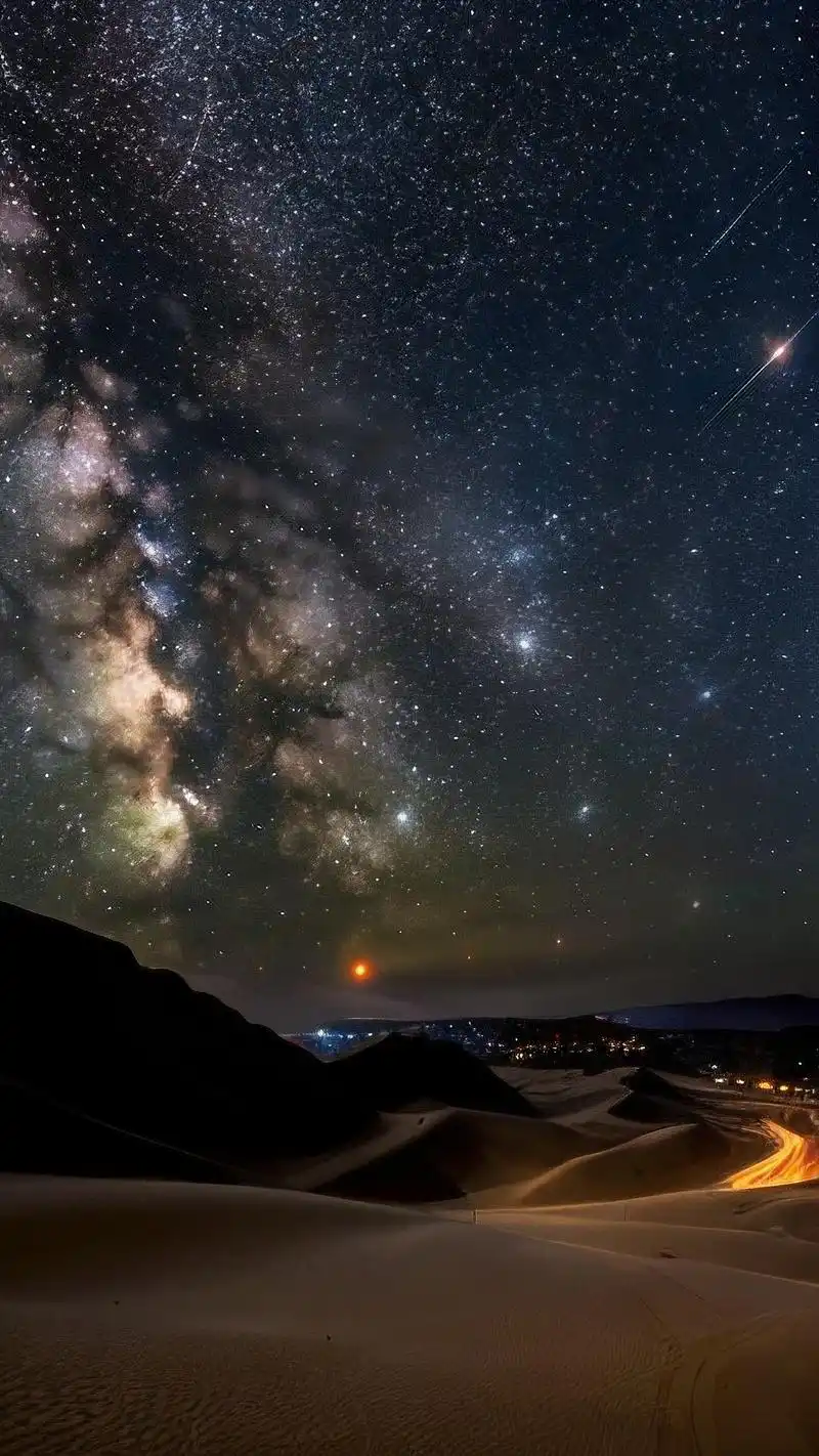 🌌 亲们,想换个新壁纸吗?来看看这组沙漠星空壁纸吧!