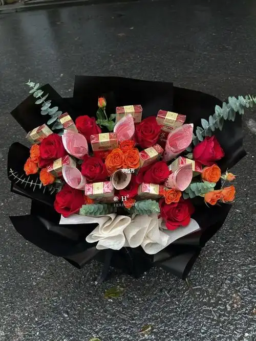 男士生日香烟有钱花花束金华花店