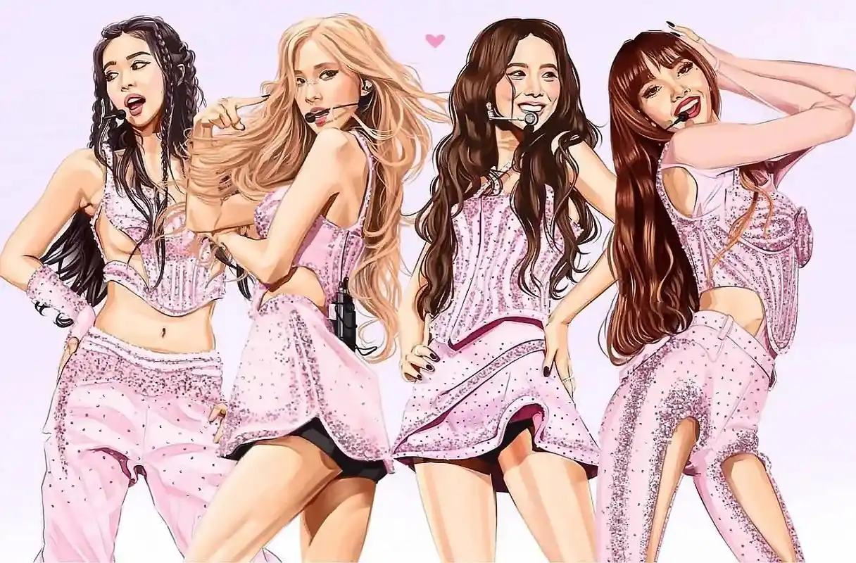 blackpink粉墨美图头像分享.blackpink漫画头 - 抖音