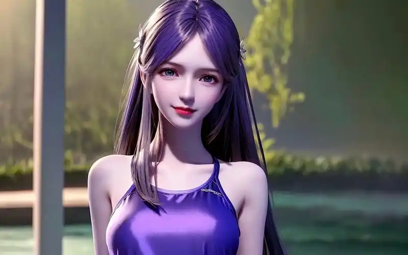 紫色诱惑,国漫女神宁荣荣小短裙魅力尽显