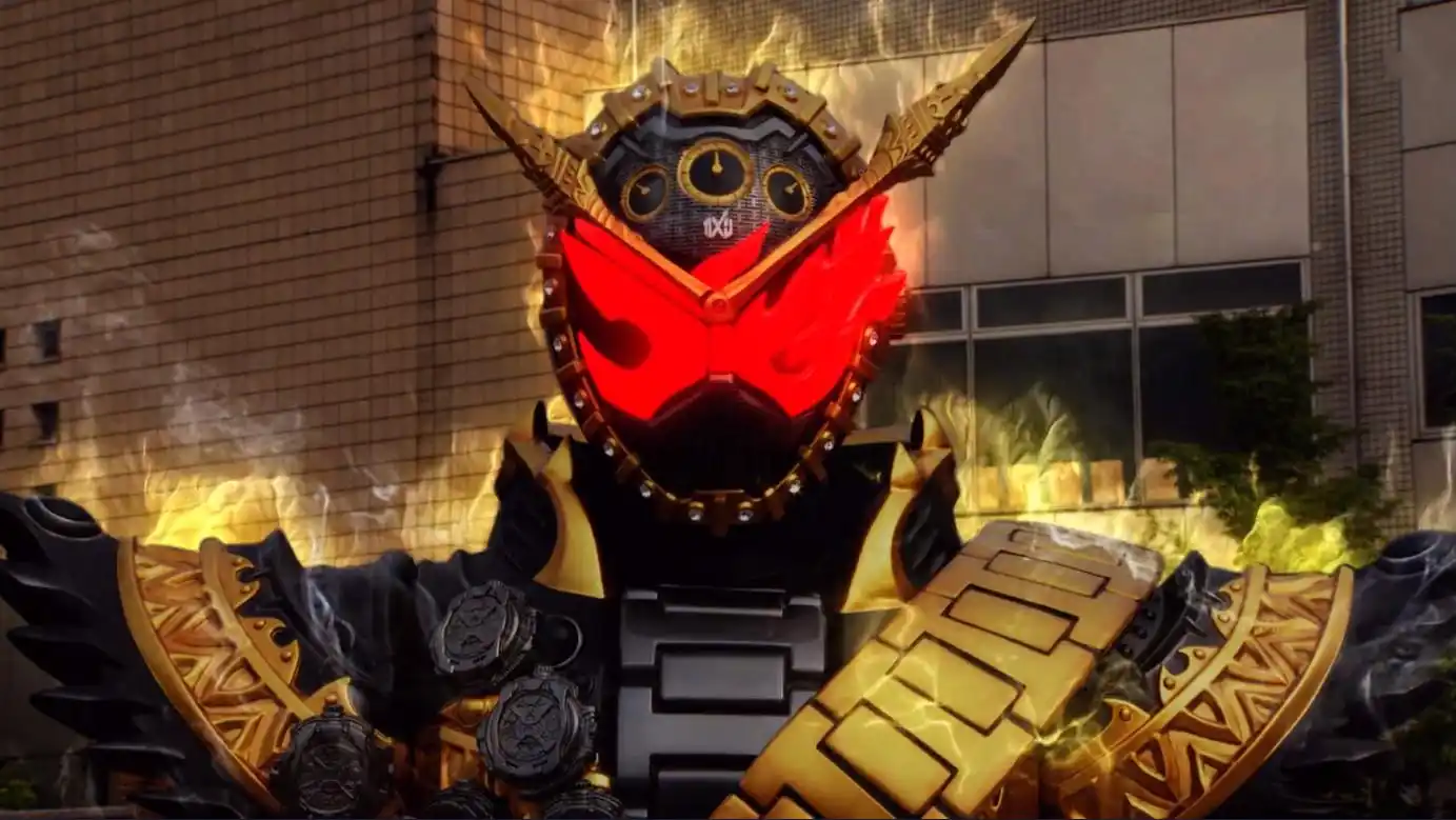 原创假面骑士时王小魔王变身逢魔全过程金腰带附体火焰缠身燃爆