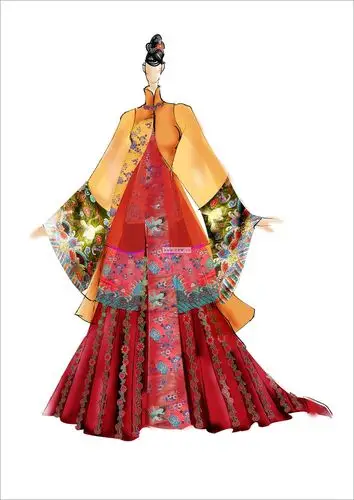 其它民族风设计手稿图-其它民族风款式效果图-cfw服装设计