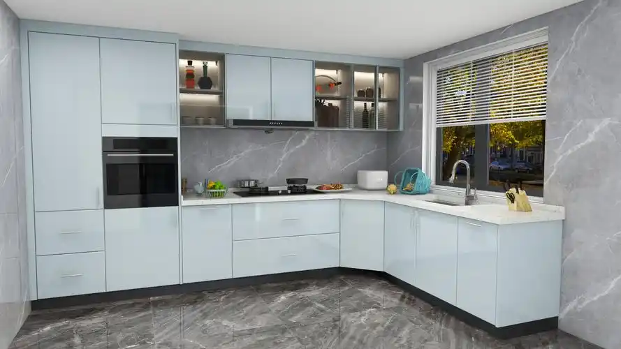 调整完参数后,依次拖入其他柜体,即可完成初步的设计;第三步:修改转角