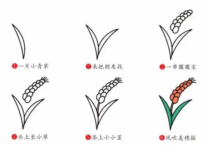 冬天麦稻简笔画