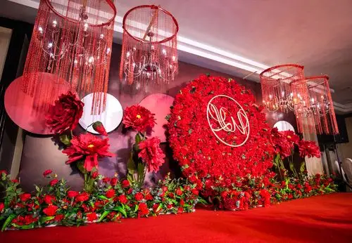 大红色主题婚礼集锦-息县花海阁婚礼相册-wed114结婚网