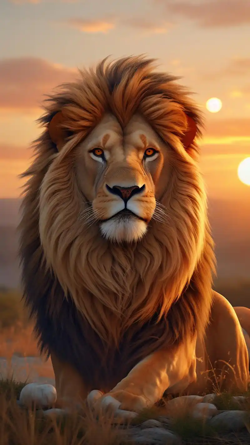 狮子头壁纸,每一张都充满了力量与野性之美,保证让你的手机桌面霸气侧