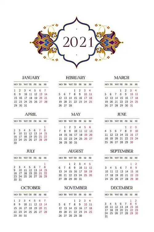 海报立即下载2021年元旦快乐金色红色海报2021年简约挂历日历立即下载