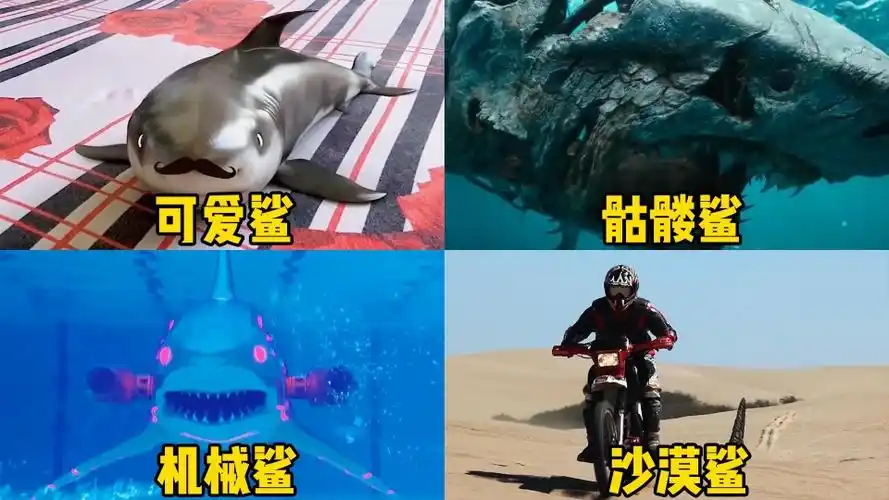 这四部影片中的变异鲨鱼你觉得哪个更厉害可爱版鲨鱼太萌了