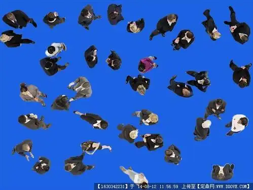 建筑景观设计俯视人物psd素材