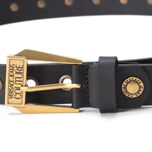 versacejeanscouture范思哲女士皮革铆钉装饰针扣式皮带腰带71va6f