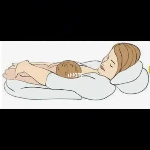 母乳喂养# 图示两种喂奶方式,1.侧躺侧喂,2.平躺趴喂 676767