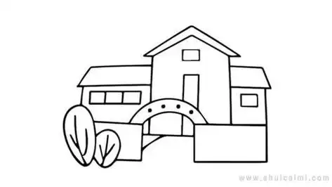 我爱我的幼儿园的简笔画