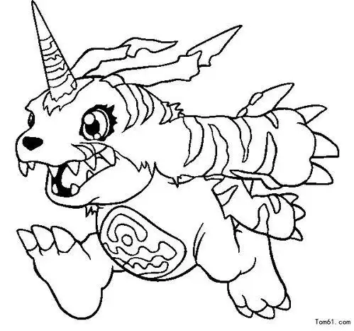 数码宝贝 简笔画图片 儿童资源网手机版教你画独角兽简笔画抖音上飞翔