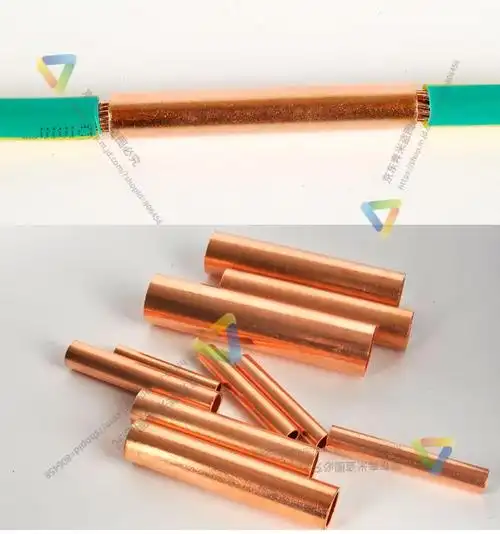 日曌gt接线铜管电线电缆中间对接头铜芯电缆延长连接管铜管直通接线管
