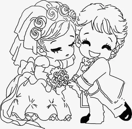 结婚简笔画结婚简笔画人物
