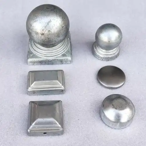 定制适用铁艺配件封口盖方管盖帽顶盖堵头护栏围栏管帽柱帽柱头圆球
