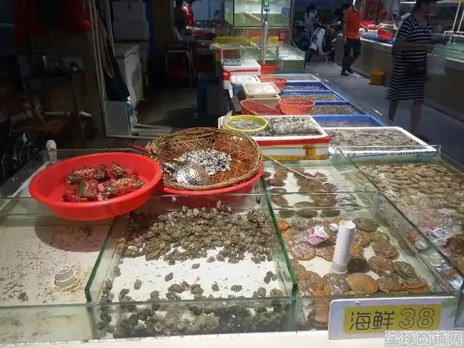 福隆城景山菜市场海鲜36,37,38,三个摊位