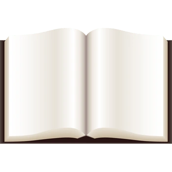 翻开的空白书本