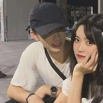 超甜情侣头像双人两张配对图片浪漫情侣真人高清微信头像大全