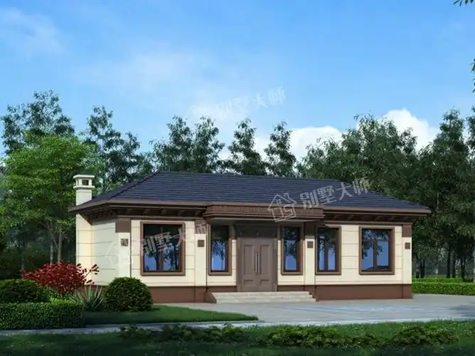 两个建筑围成一个l型的主体,中间的空地就是坪院,符合农村的生活习惯.