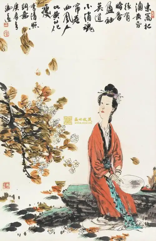 看图说文——读丰子恺《帘卷西风人比黄花瘦》漫画顺口溜三首