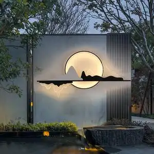 户外新中式壁灯防水景观园林庭院墙面装饰别墅围墙室外影壁墙壁灯