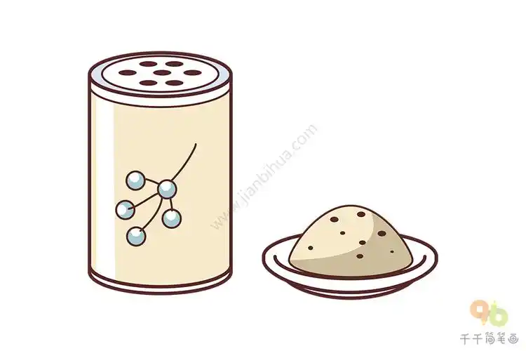 做饭调料胡椒粉简笔画