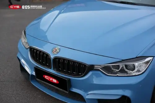 四川成都青羊车衣裳宝马320li亮阿布扎比蓝汽车改色贴膜