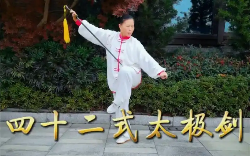 四十二式太极剑竞赛套路完整演练(标准口令字幕)