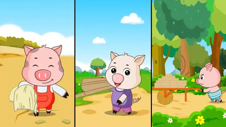 三只小猪盖房子