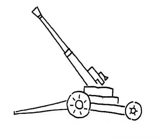 大炮简笔画 香蕉大炮简笔画