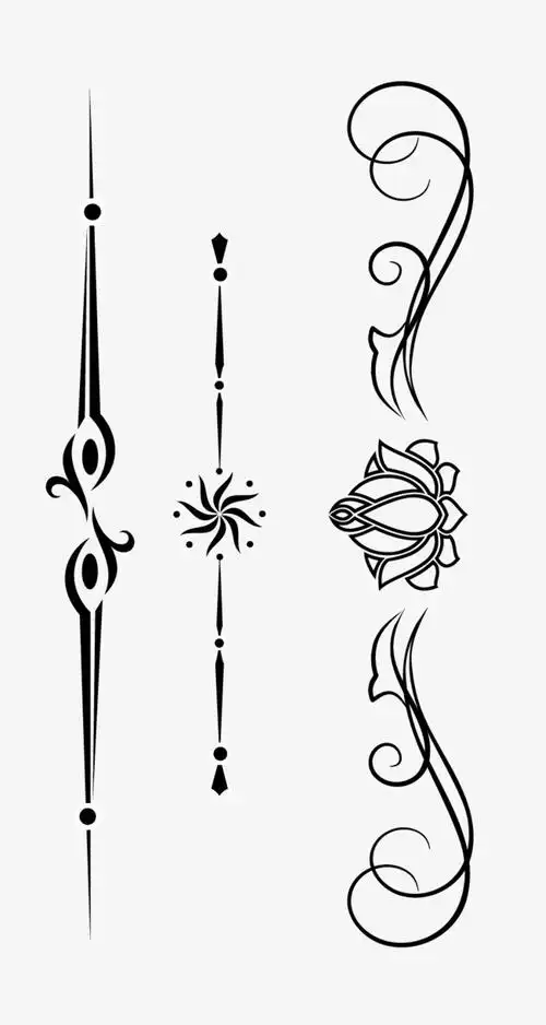 花纹黑色分割线矢量素材