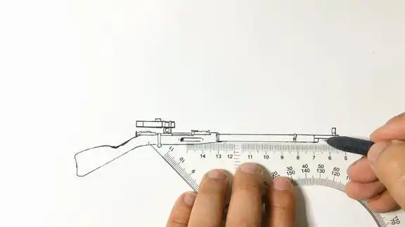 画一款加准镜的莫辛纳甘步枪,狙击英雄瓦西里用的第一支枪