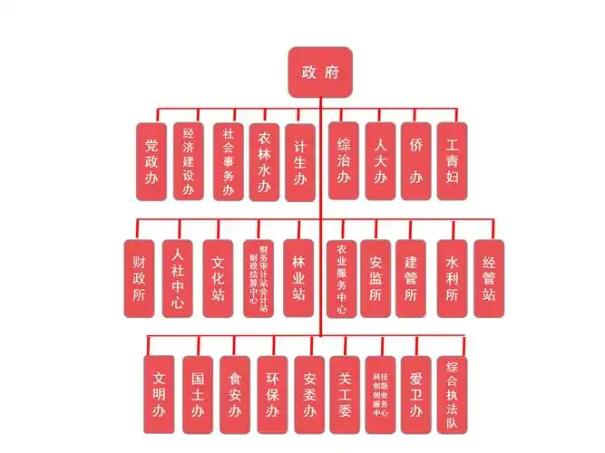 潼侨镇政府机构设置