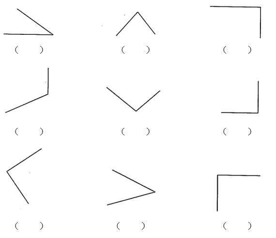 (1)用给出的点作顶点画一个直角.