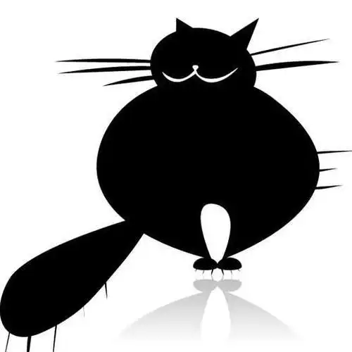 剪影简笔画图片大全内容有20款黑色猫咪剪影矢量素材剪影猫咪头像