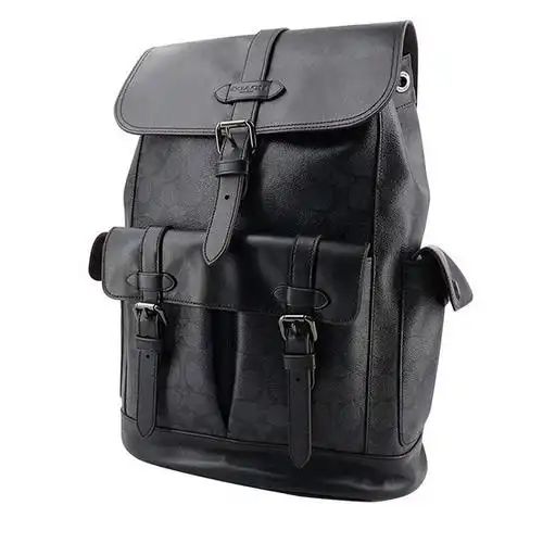 coach蔻驰男包休闲校园双肩包商务旅行背包qbbk黑色