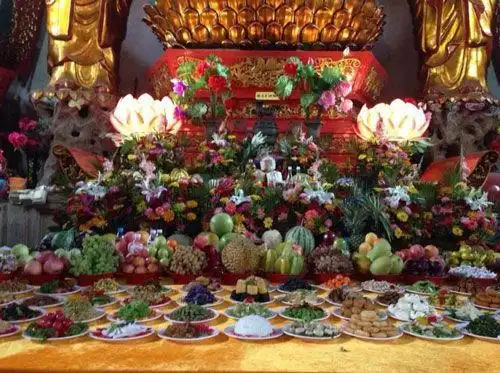 仙堂供品的摆设