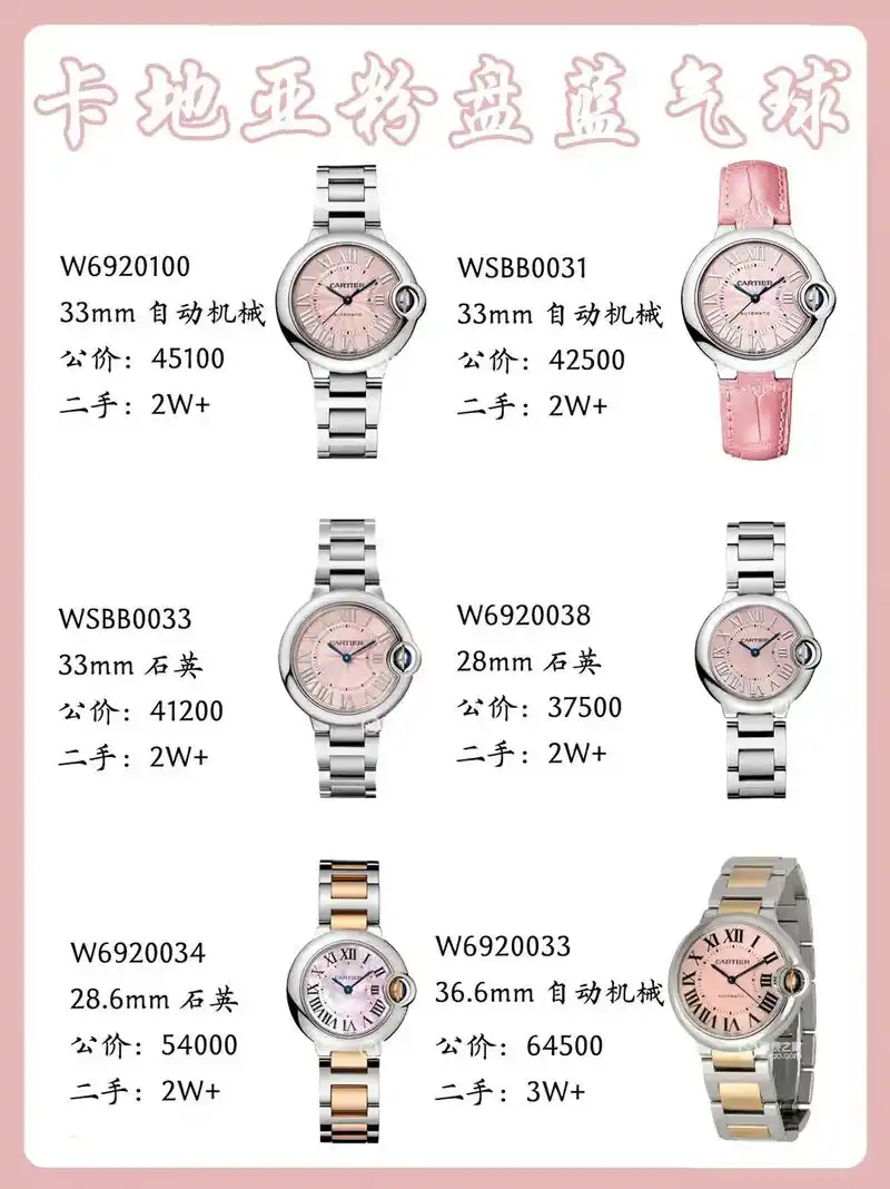 卡地亚粉盘蓝气球94满满的少女气息78#卡地亚 #卡地亚蓝气球