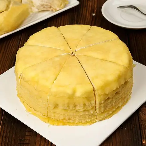 时刻陪你金枕头榴莲千层蛋糕口感好 班戟师傅手工全国顺丰包邮