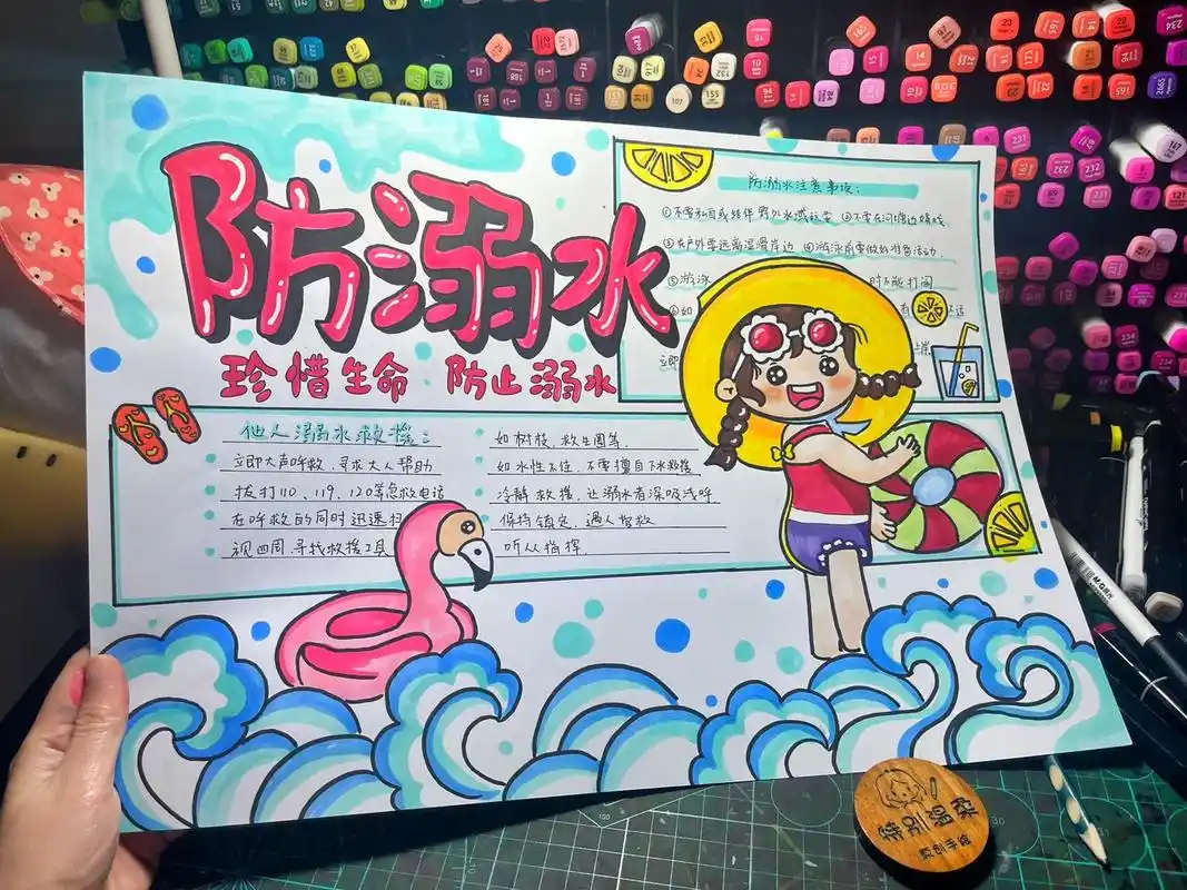 防溺水 手抄报.珍惜生命 防止溺水 - 抖音